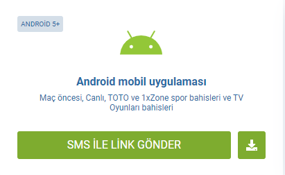 1xBet Android mobil uygulaması